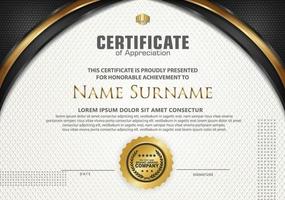 certificate template with luxury and texture pattern background vector