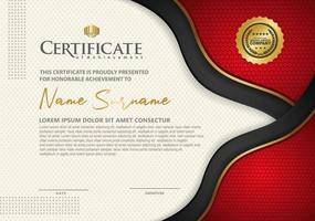 certificate template with luxury and texture pattern background vector