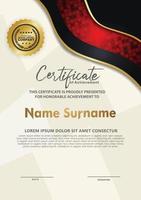 certificate template with luxury and elegant texture pattern background vector