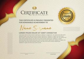 certificate template with dynamic and futuristic texture pattern background vector