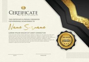 certificate template with luxury and texture pattern background vector