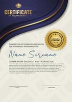 certificate template with luxury and elegant texture pattern background vector