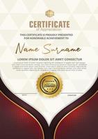 certificate template with luxury and elegant texture pattern background vector