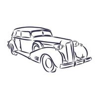 retro car vector sketch