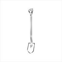 garden tools vector sketch