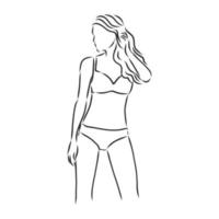 swimsuit vector sketch