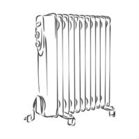 radiator heater vector sketch