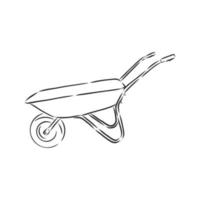 dibujo vectorial de herramientas de jardín vector