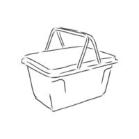 shopping cart vector sketch