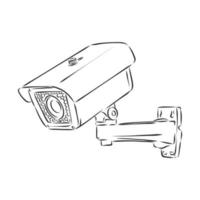 security camera vector sketch