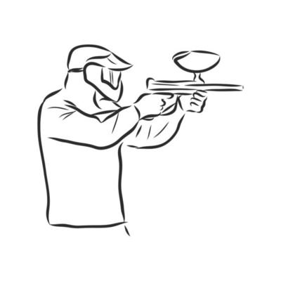 paintball vector sketch