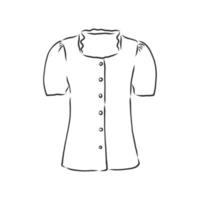 dibujo de vector de blusa de camisa