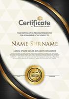 certificate template with luxury and texture pattern background vector