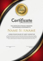 certificate template with luxury and texture pattern background vector