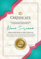 certificate template with dynamic and futuristic texture pattern background vector