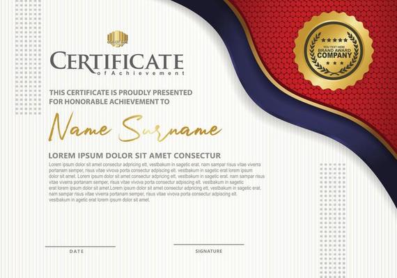 certificate template with luxury and texture pattern background