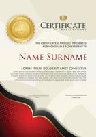 certificate template with luxury and elegant texture pattern background vector