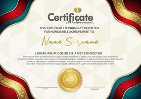 certificate template with luxury and elegant texture pattern background vector