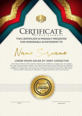 certificate template with luxury and texture pattern background