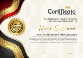 certificate template with luxury and elegant texture pattern background vector