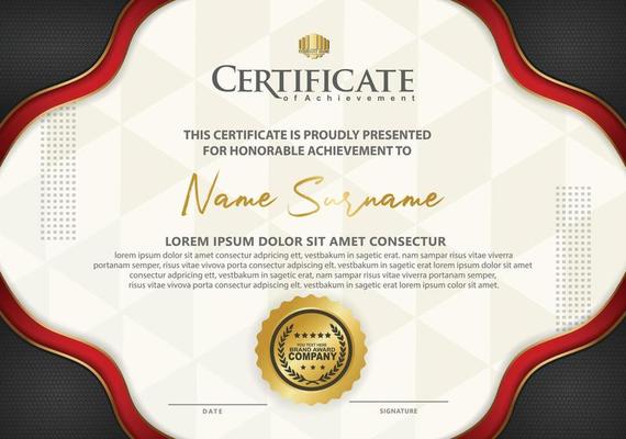 certificate template with luxury and texture pattern background