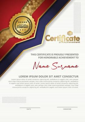 certificate template with luxury and texture pattern background