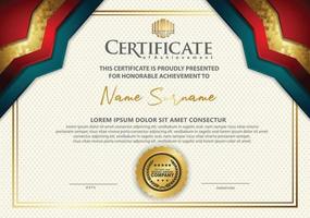 certificate template with luxury and texture pattern background vector