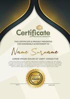 certificate template with luxury and elegant texture pattern background vector