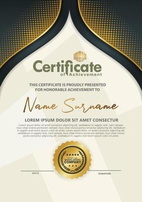 certificate template with luxury and elegant texture pattern background