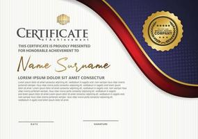 certificate template with luxury and elegant texture pattern background vector