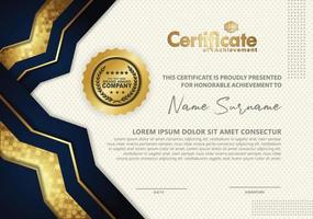 certificate template with luxury and texture pattern background vector