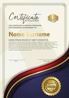 certificate template with luxury and elegant texture pattern background vector