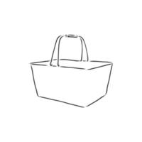 shopping cart vector sketch