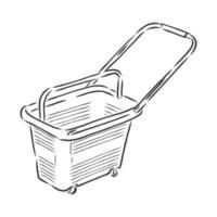 shopping cart vector sketch