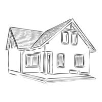 house vector sketch