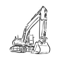 excavator vector sketch