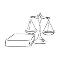 scales of justice vector sketch