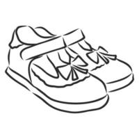 dibujo vectorial de zapatos para niños vector