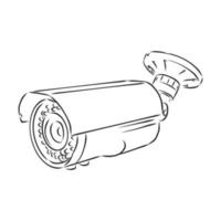 security camera vector sketch