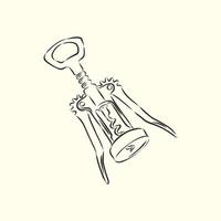 corkscrew vector sketch