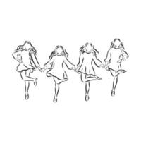 irish dancing vector sketch