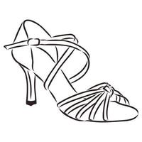 dibujo vectorial de zapatos de mujer vector