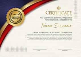 certificate template with luxury and texture pattern background vector