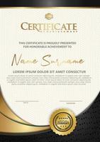 Certificate template with textured background, vector