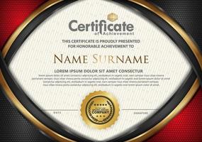 certificate template with luxury and texture pattern background vector