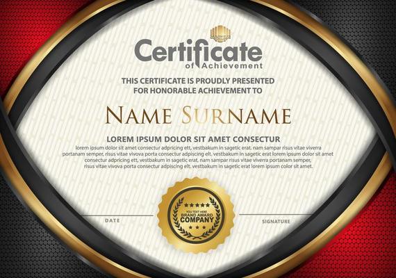 certificate template with luxury and texture pattern background