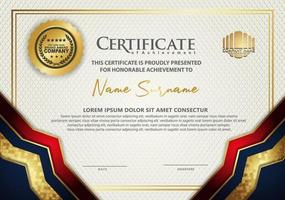 certificate template with luxury and texture pattern background vector