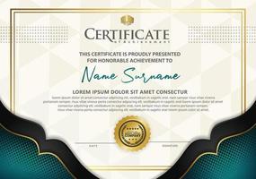 certificate template with luxury and texture pattern background vector