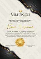 certificate template with luxury and elegant texture pattern background vector