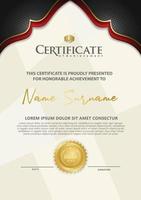 certificate template with luxury and elegant texture pattern background vector